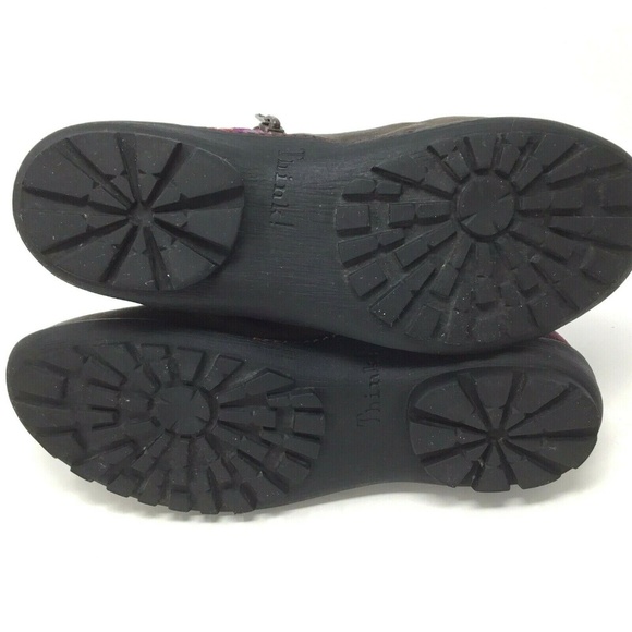 Think! Booties~Leather~Tapestry~Fabric~Metal Studs - Picture 8 of 8